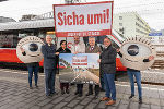 Landespolizeidirektor-Stv. Joachim Huber, Verkehrssicherheitsexpertin Maria Knauer-Lukas, Steiermarkbahn-Geschäftsführer Werner Hecking, LH-Stv. Anton Lang und ÖBB-Regionalmanager Peter Wallis (v.l.).  © Land Steiermark/Resch